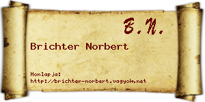 Brichter Norbert névjegykártya