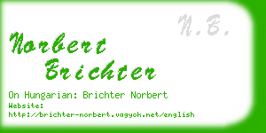 norbert brichter business card